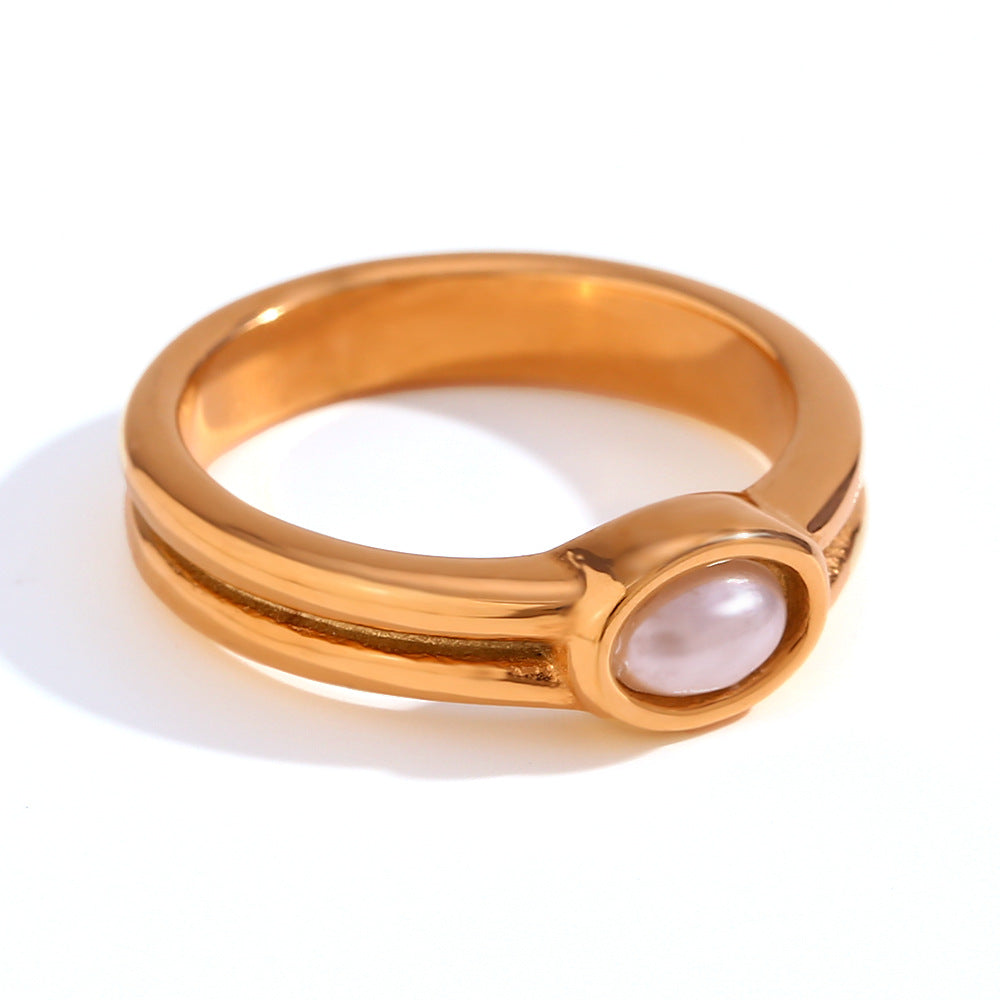 LUNARA PEARL RING | GOLD
