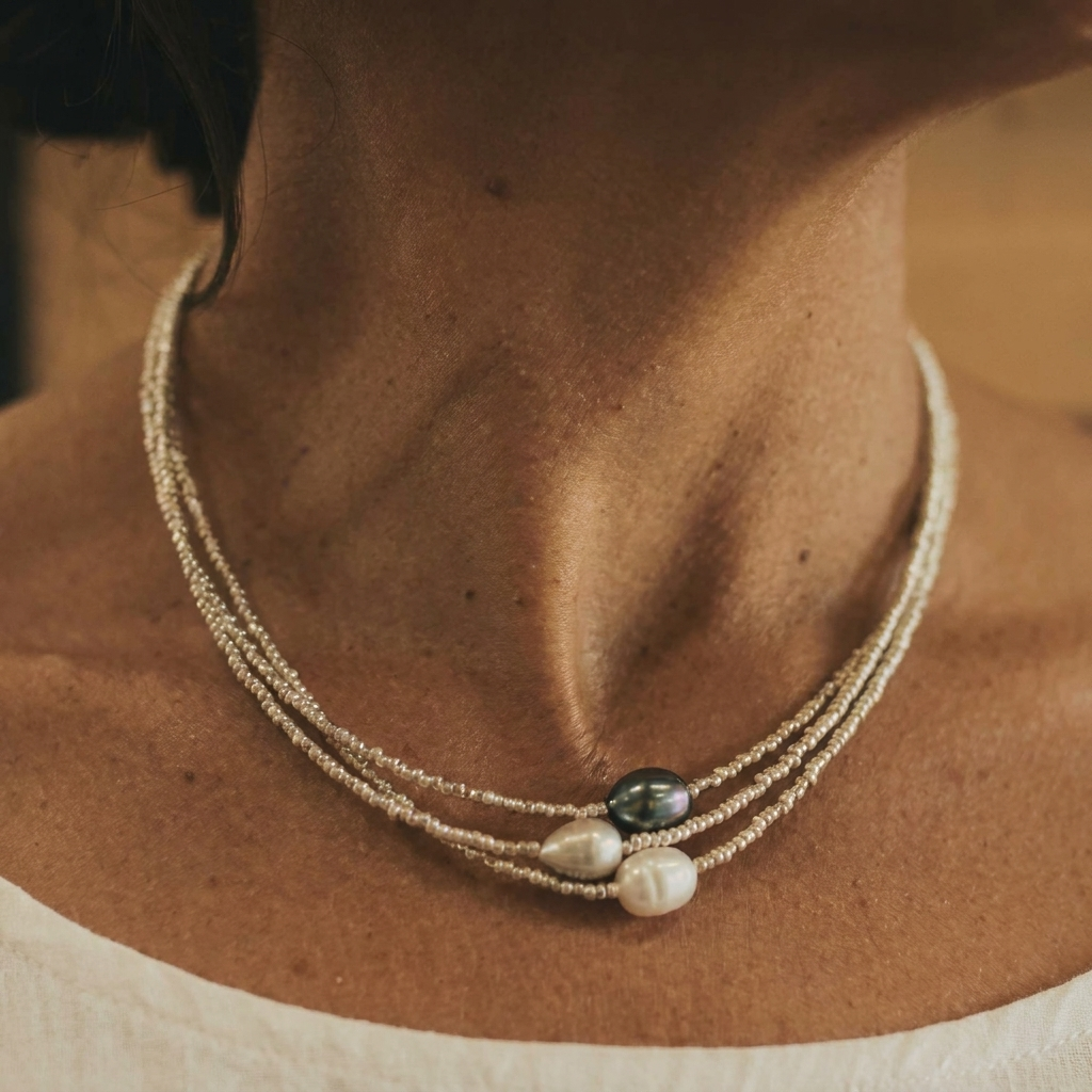 ANTIQUE LUSTRE PEARL NECKLACE | GOLD