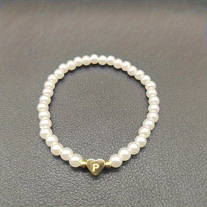 CHIC A-Z HEART INITIAL BRACELET