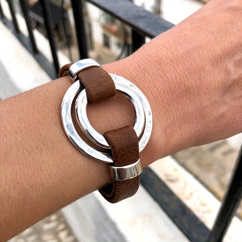 VINTAGE BOHO DOUBLE CIRCLE BRACELET | GOLD
