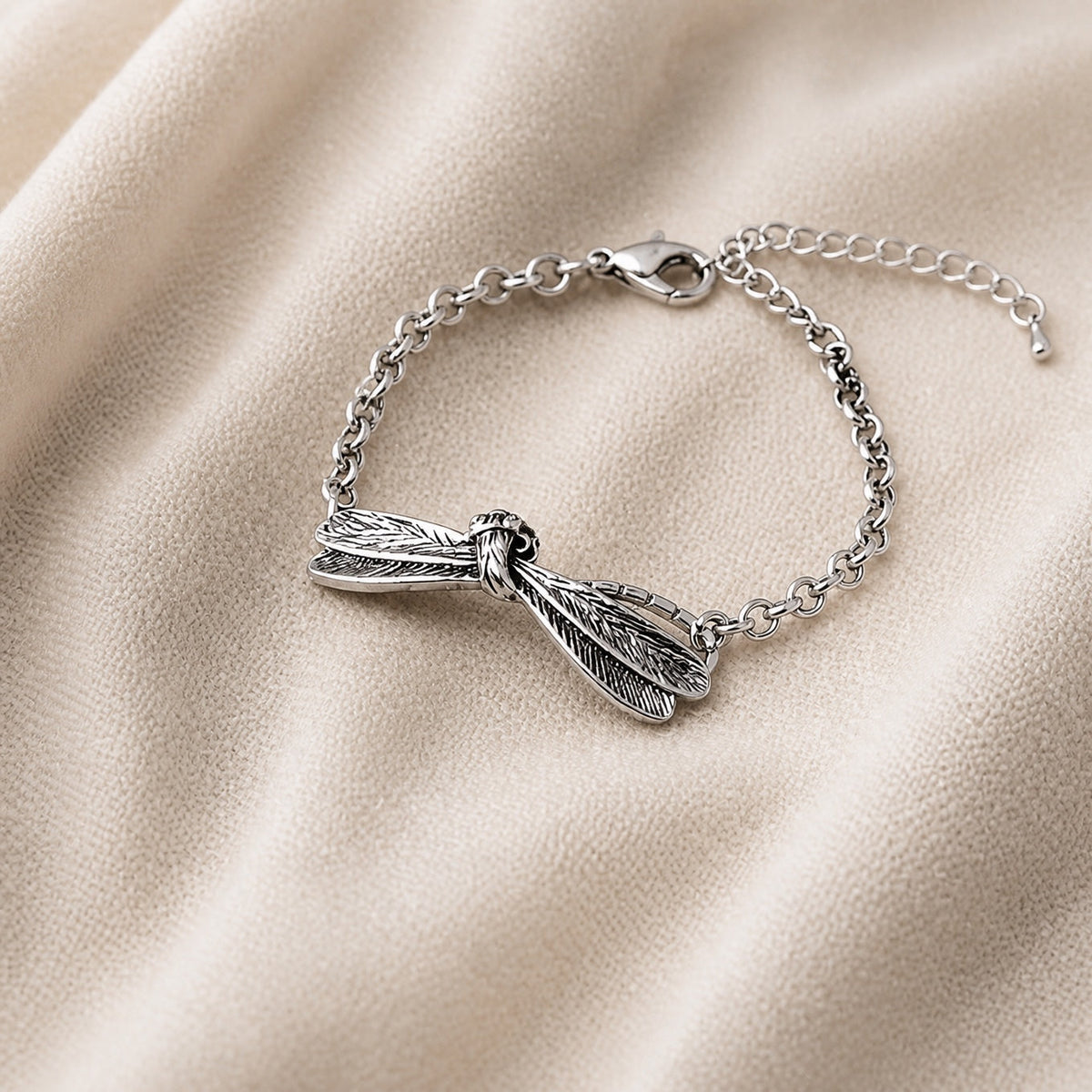VINTAGE BOHEMIAN DRAGONFLY BRACELET | SILVER