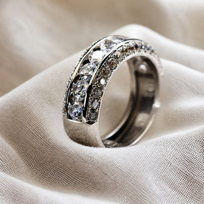 CHUNKY PAVED ZIRCONIA RING