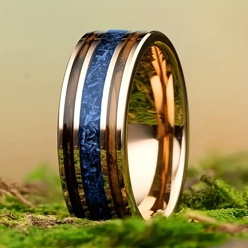 MIDNIGHT OCEAN INLAY BAND | GOLD