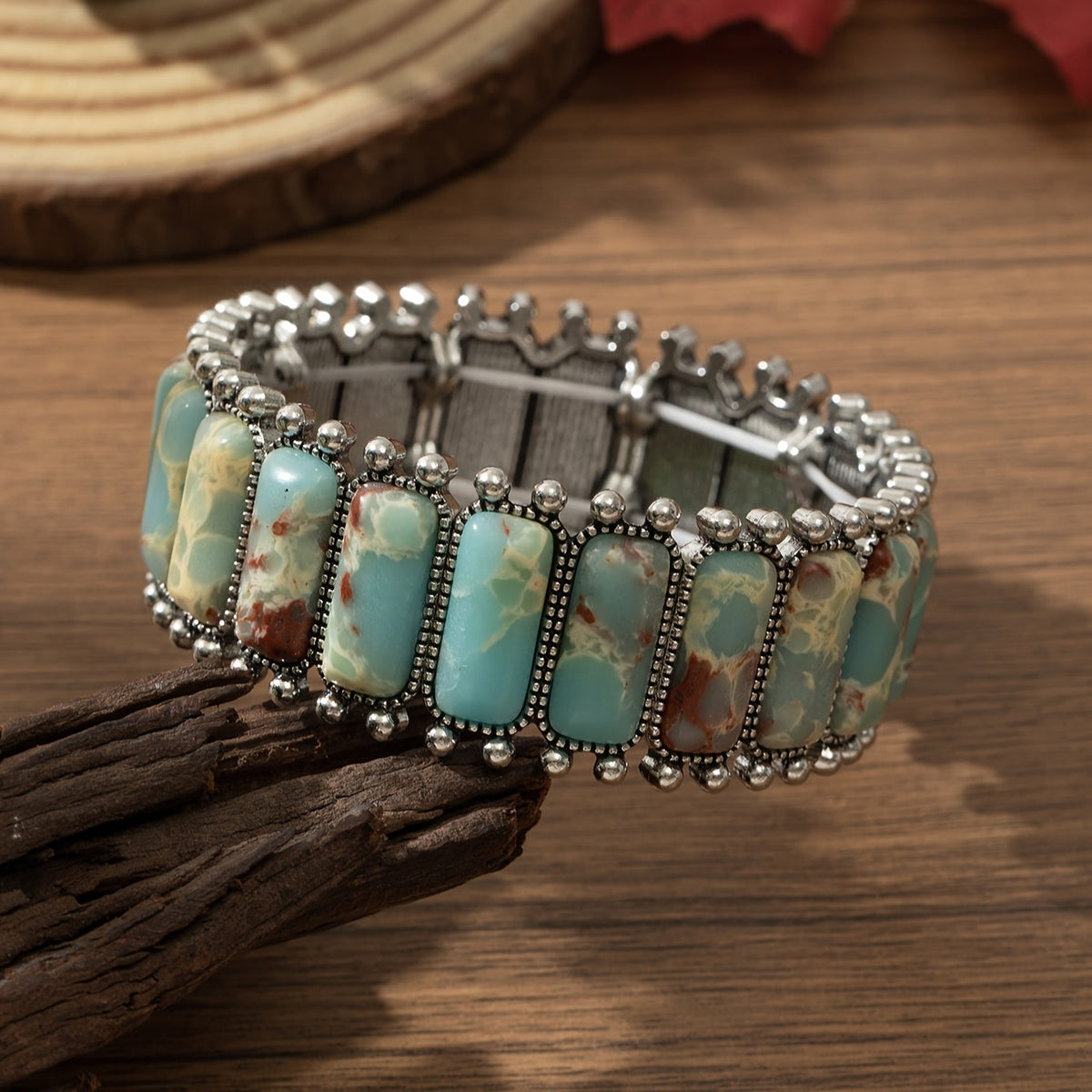 BOHEMIAN ELASTIC TURQUOISE BRACELET | TURQUOISE
