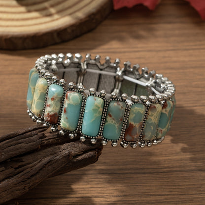 BOHEMIAN ELASTIC TURQUOISE BRACELET | TURQUOISE