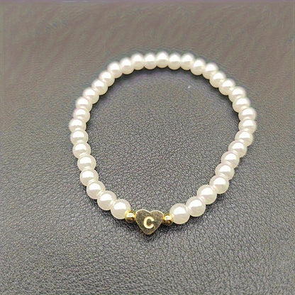 CHIC A-Z HEART INITIAL BRACELET