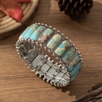 BOHEMIAN ELASTIC TURQUOISE BRACELET | TURQUOISE