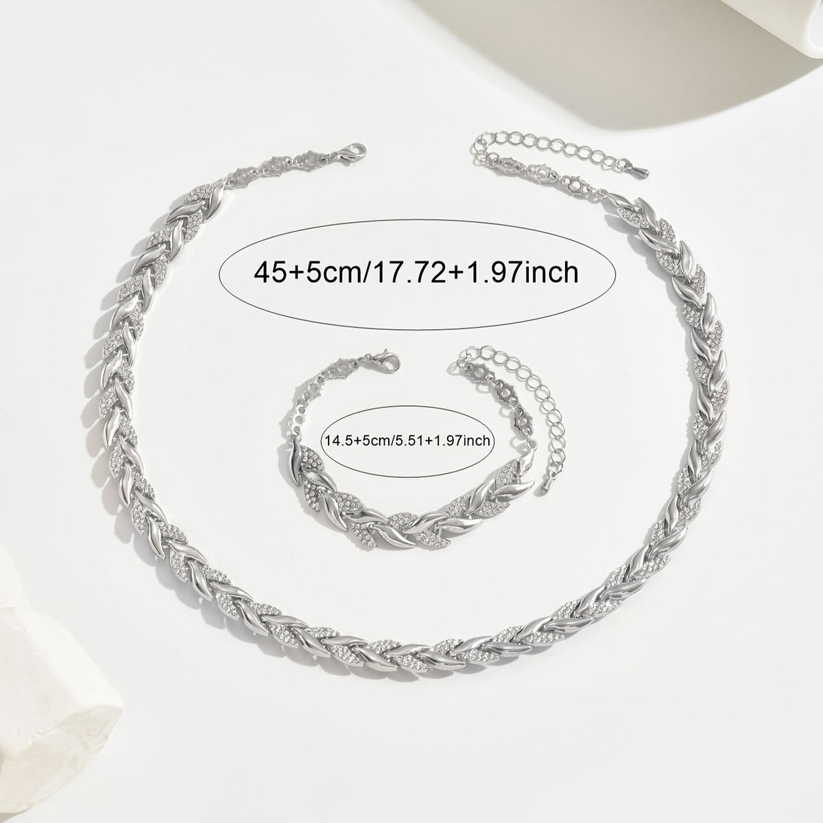 CRYSTAL FISH TAIL JEWELLERY SET