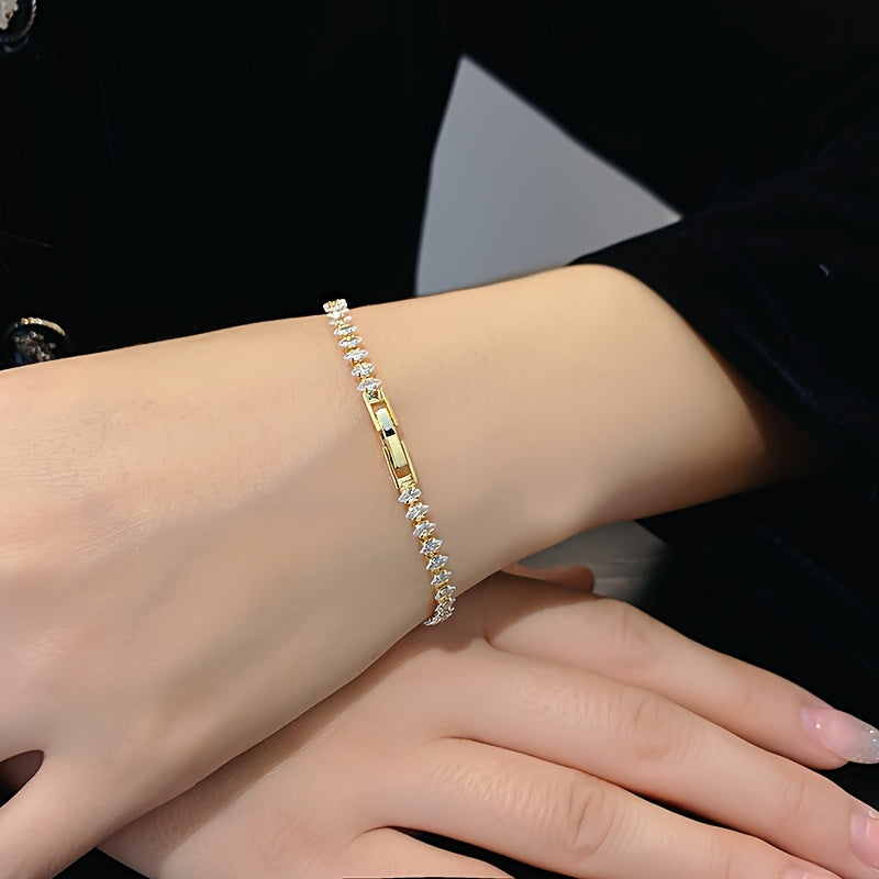 MARQUISE TENNIS BRACELET | GOLD