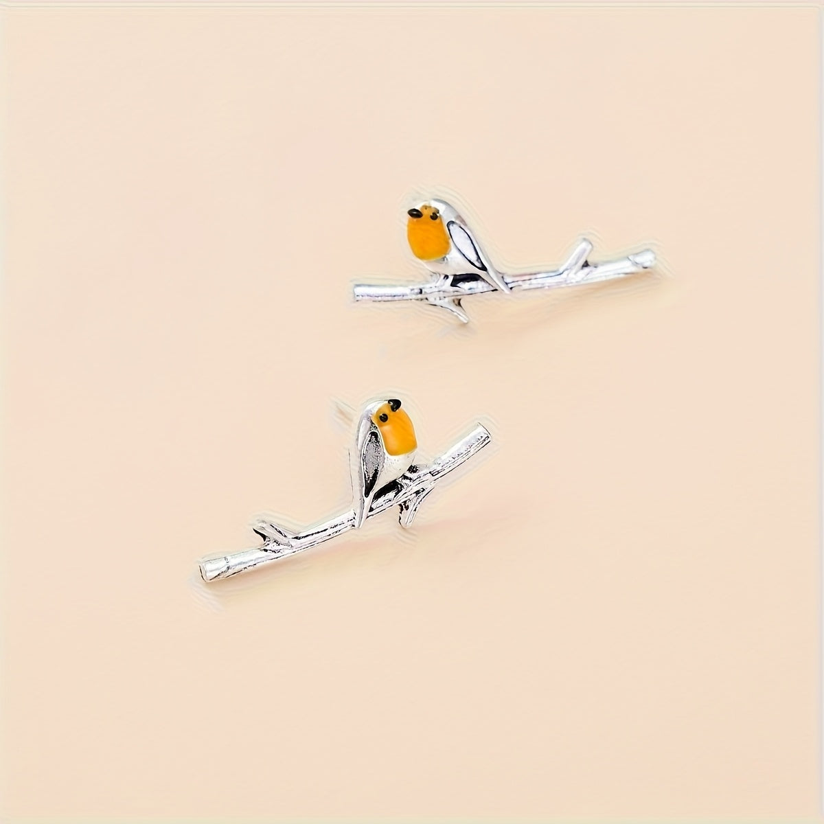 CARTOON BIRD EARRINGS | SILVER