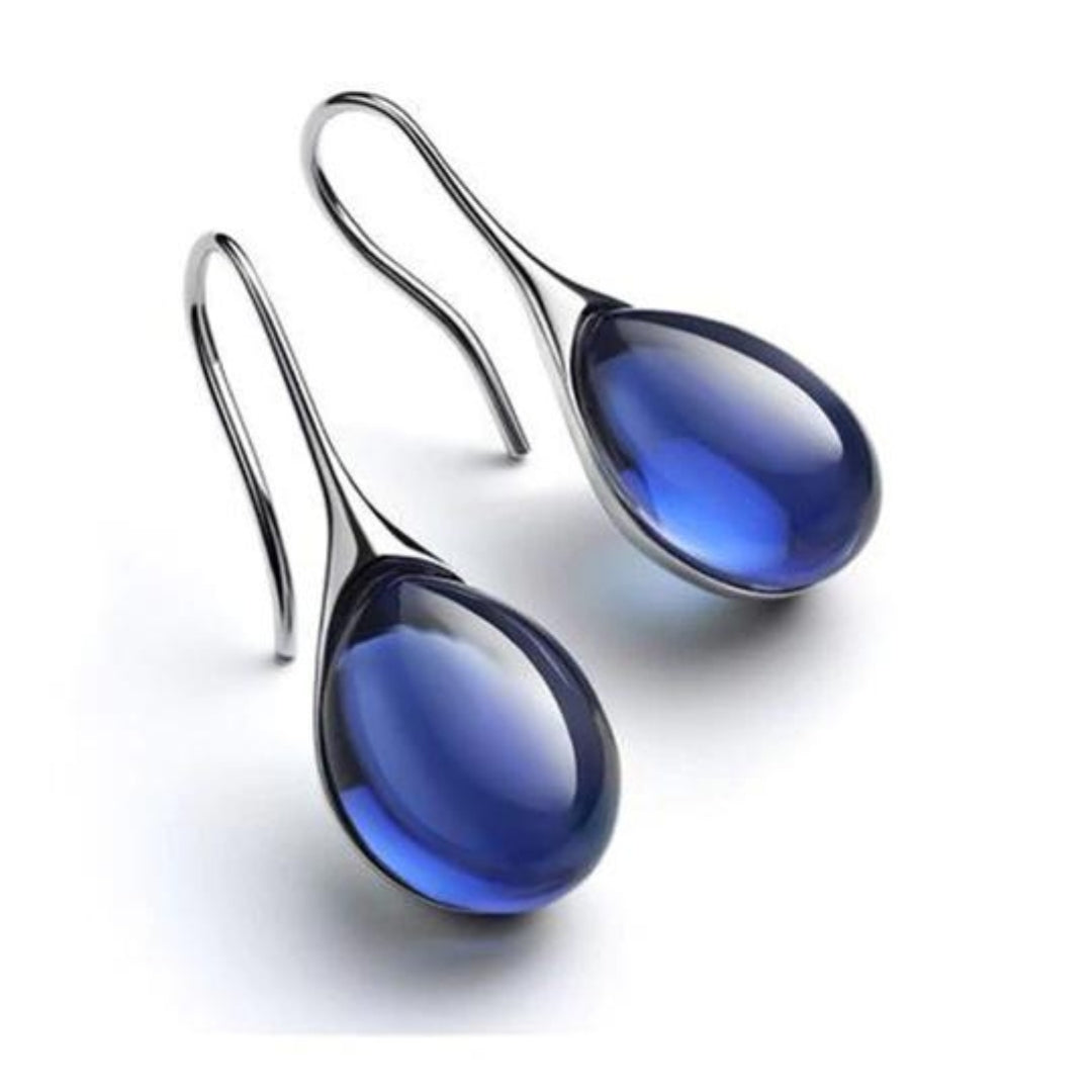 CHIC DANGLE EARRINGS WITH CRYSTALS