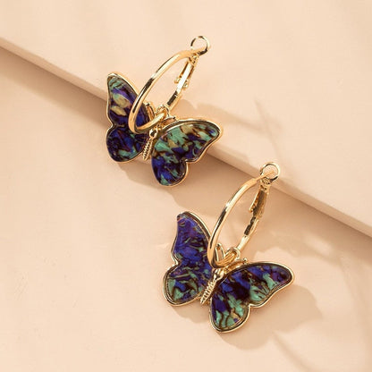 BUTTERFLY HOOP EARRINGS