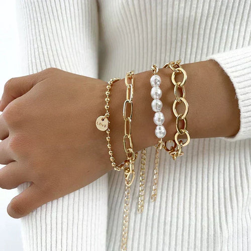 PEARL BRACELET PACK | GOLD