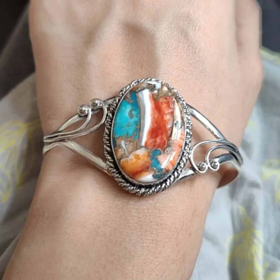 BRIGHT GEMSTONE INLAY BRACELET
