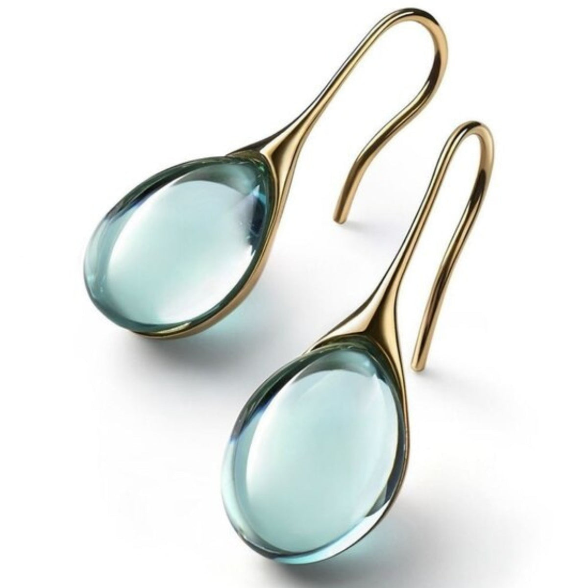 CHIC DANGLE EARRINGS WITH CRYSTALS