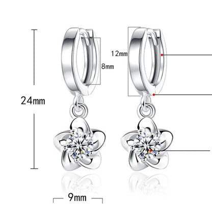 PURPLE AND WHITE ZIRCON EARRINGS | STERLING SILVER