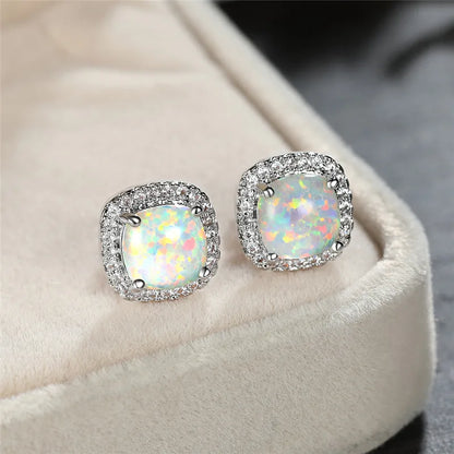 ELEGANT EARRINGS | WHITE FIRE OPAL