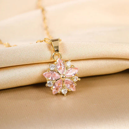 ROMANTIC SAKURA ROSE NECKLACE | GOLD