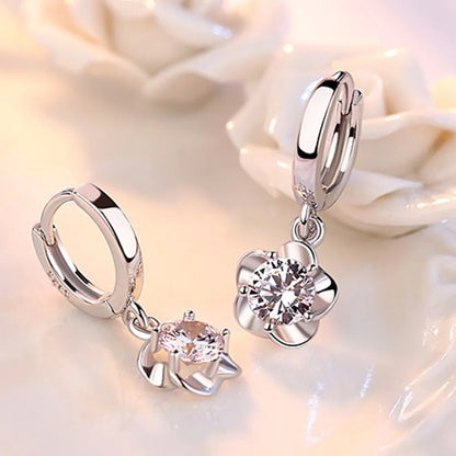 PURPLE AND WHITE ZIRCON EARRINGS | STERLING SILVER