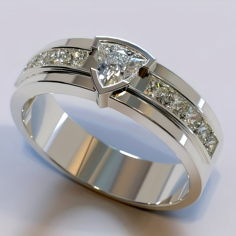 RADIANT RHINESTONES RING | SILVER
