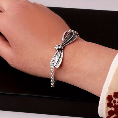 VINTAGE BOHEMIAN DRAGONFLY BRACELET | SILVER