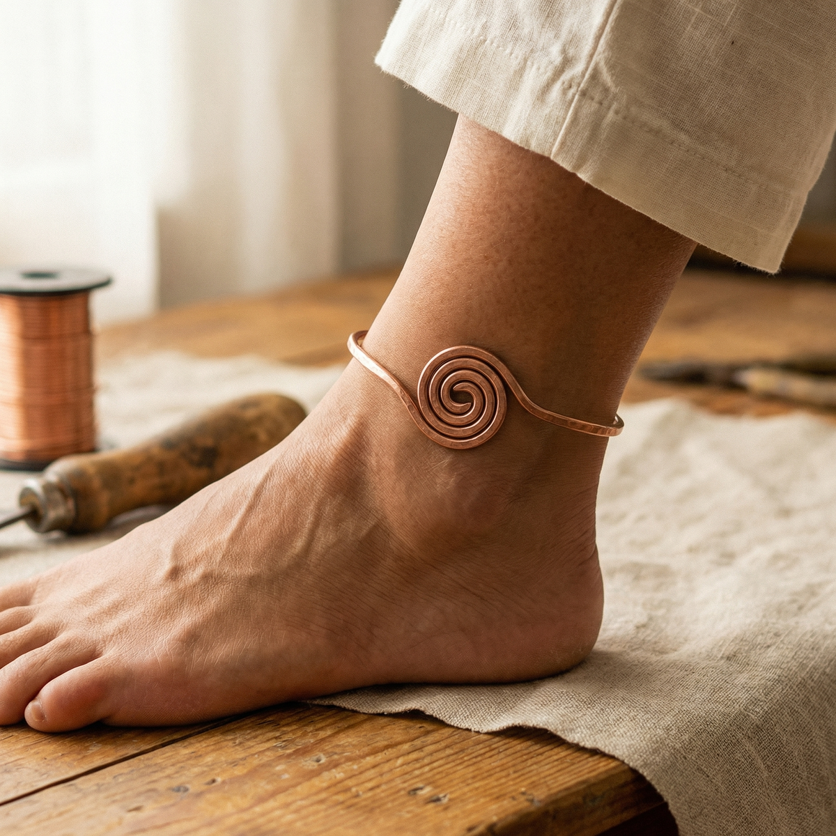 COIL ANKLET | COPPER