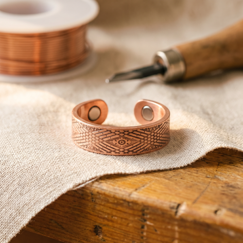 HOLT CROSSHATCH RING | PURE COPPER