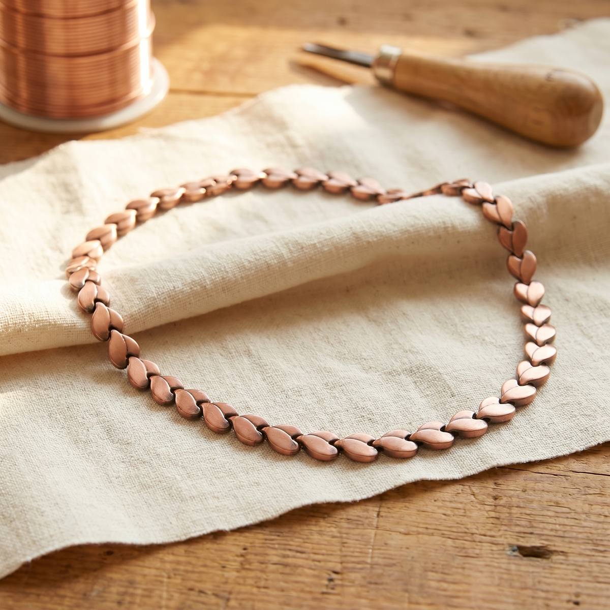 BRIAR HEART LINK NECKLACE | COPPER