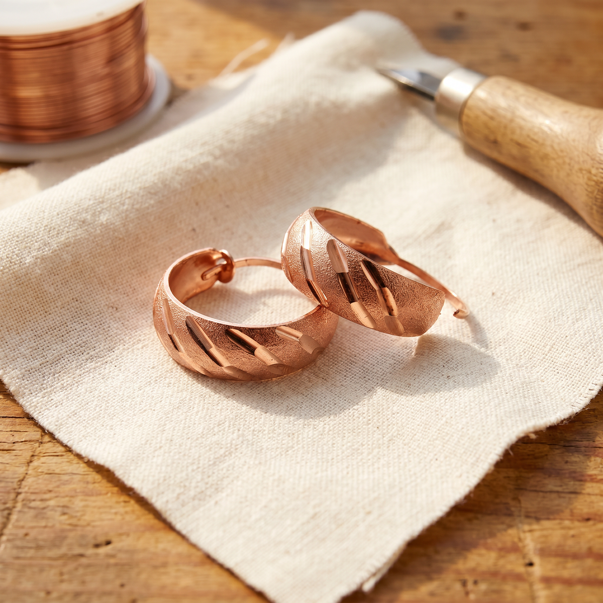 VALE HOOP EARRINGS | COPPER