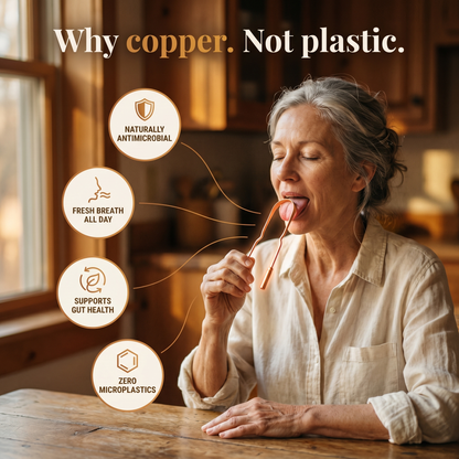 PURE COPPER TONGUE SCRAPER | NATURAL COPPER