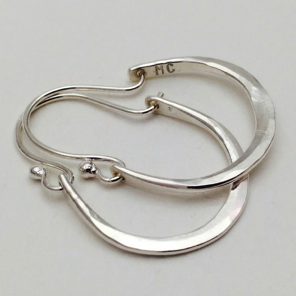 LUNAR HALO HOOP EARRINGS | WHITE GOLD
