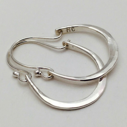 LUNAR HALO HOOP EARRINGS | WHITE GOLD