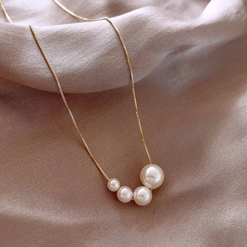 Evelyn Rose Jewelry Exquisite Pearl Gold Necklace