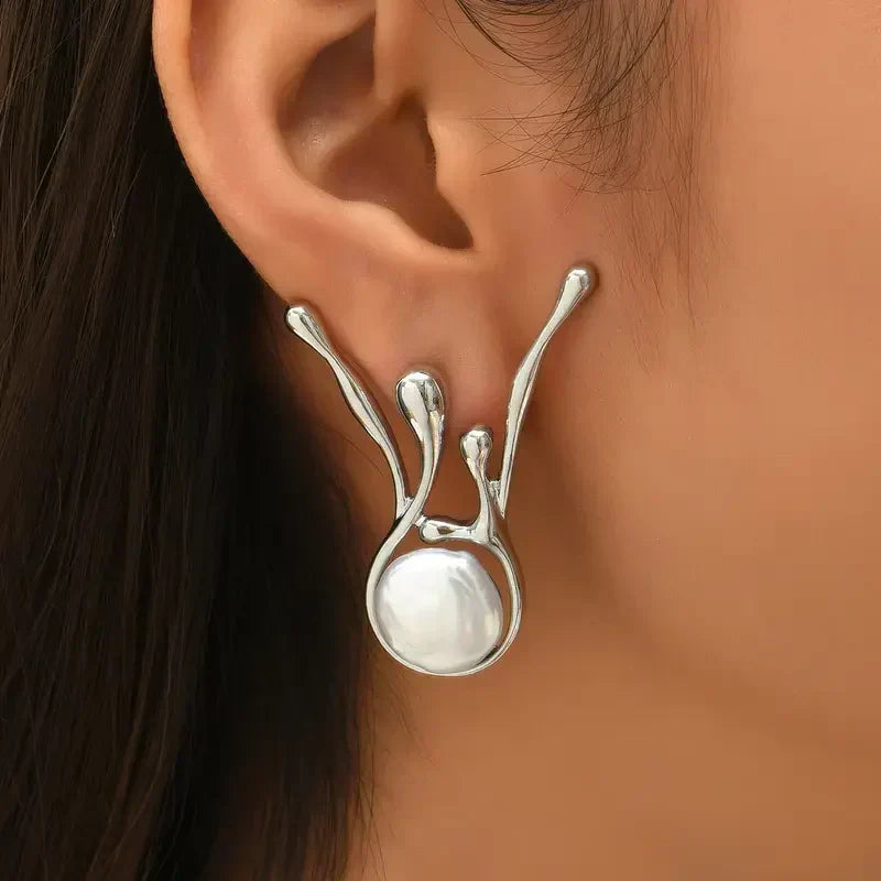 Evelyn Rose Jewelry Antique Irregular Pearl Earrings