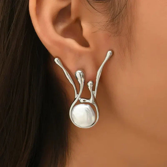 Evelyn Rose Jewelry Antique Irregular Pearl Earrings