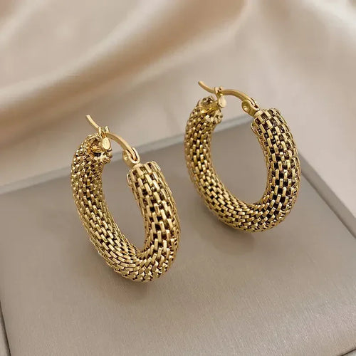 Evelyn Rose Jewelry Golden Tide Hoop Earrings