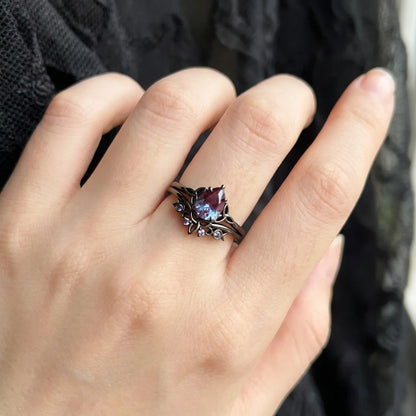 AMETHYST LAYERS RING | WHITE GOLD