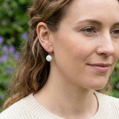 ANTIQUE OPAL GLOW EARRINGS | GOLD