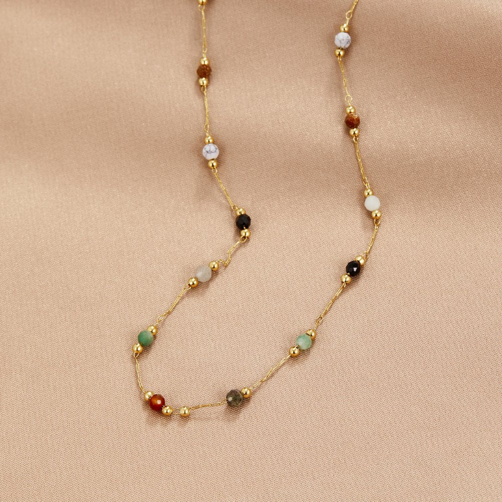 MINIMALIST NECKLACE WITH STONE