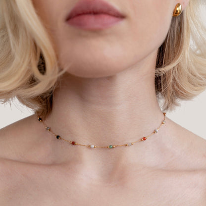 MINIMALIST NECKLACE WITH STONE